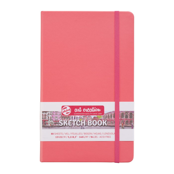 TALENS ART CREATION Set de 5 Cuadernos de Dibujo Tapa Dura Coral 130 x 210 mm